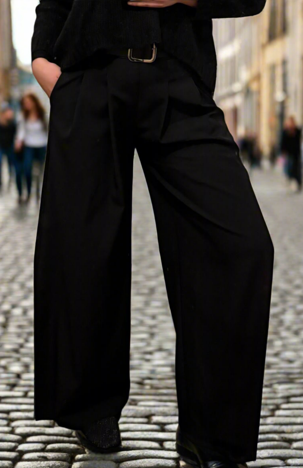 Pantalon Palazzo Léo - Taille Unique 36-40 - Ceinture Incluse