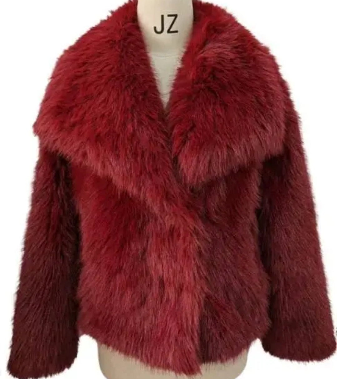 Veste VANESSA fausse fourrure couleur bordeaux - Élégance sophistiquée pour femme