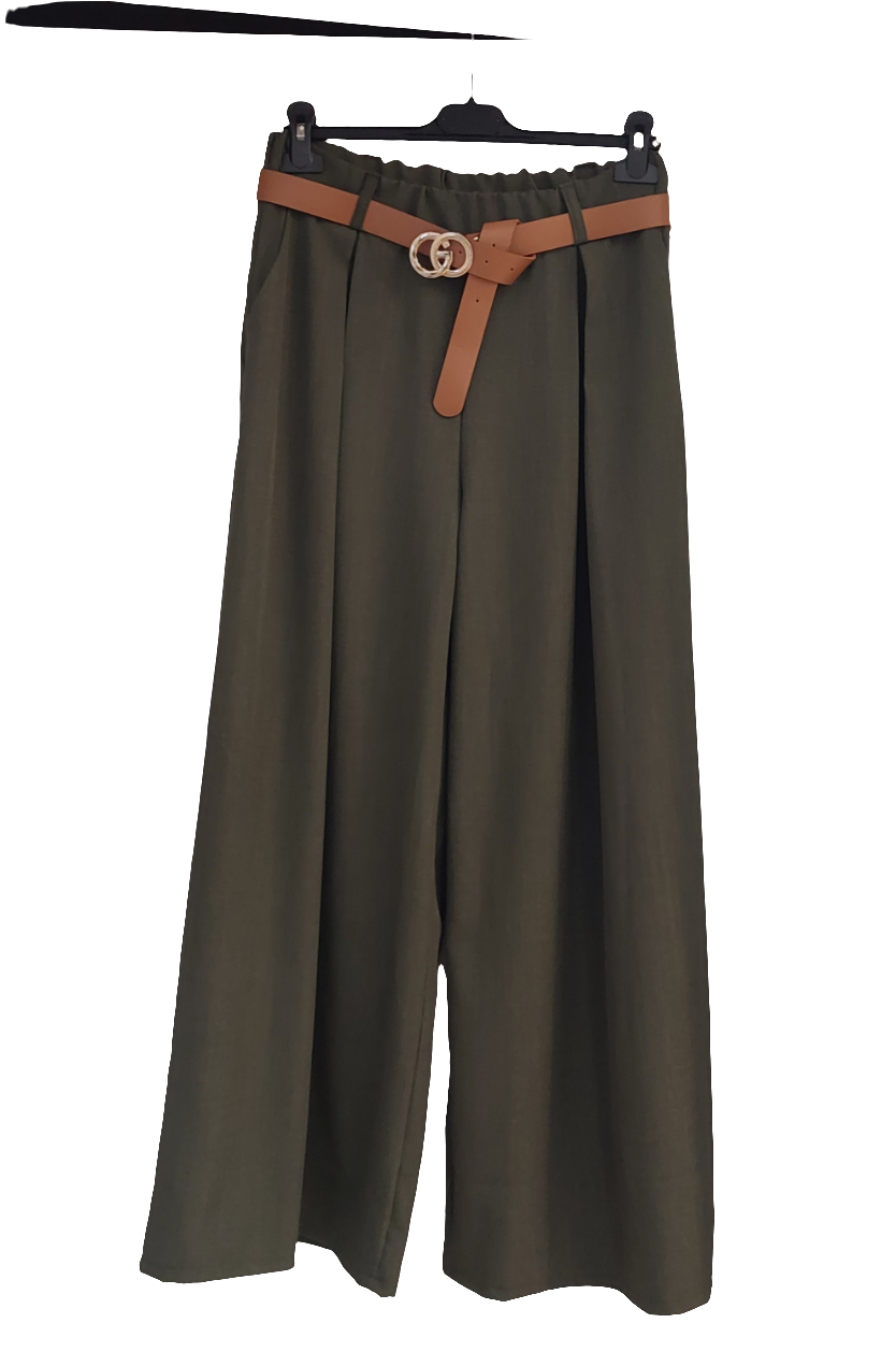 Pantalon Palazzo Léo - Taille Unique 36-40 - Ceinture Incluse
