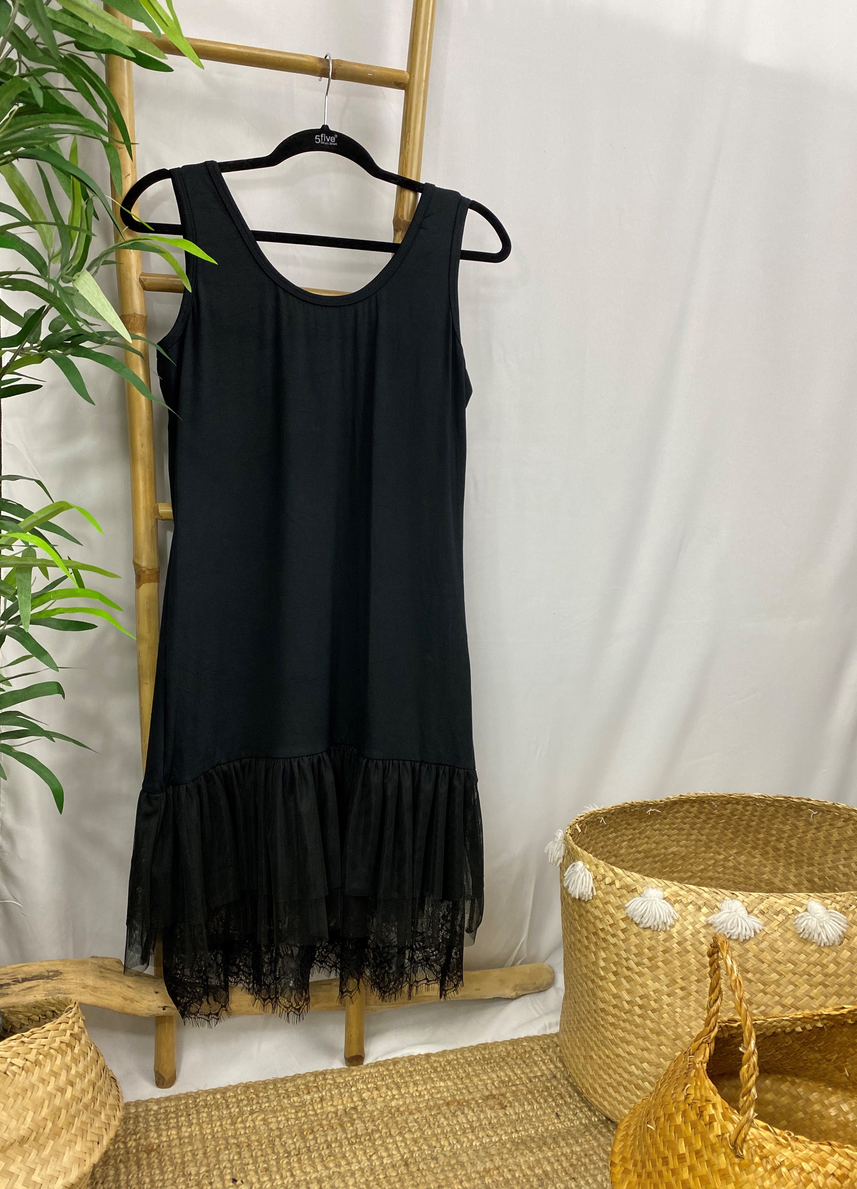 INEVA-FOND DE ROBE BAS DENTELLE-SOUS ROBE MODERNE-RALLONGE ROBE-