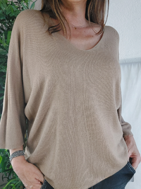 INEVA-PULL MAILLE FINE-PULL MODAL-PULL OVERSIZED-PULL BEIGE SUR AIX EN PROVENCE-PULL INTEMPOREL-PULL COL V-PULL TOUT DOUX-PULL PAS CHER-PULL DEMI SAISON-PULL LEGER