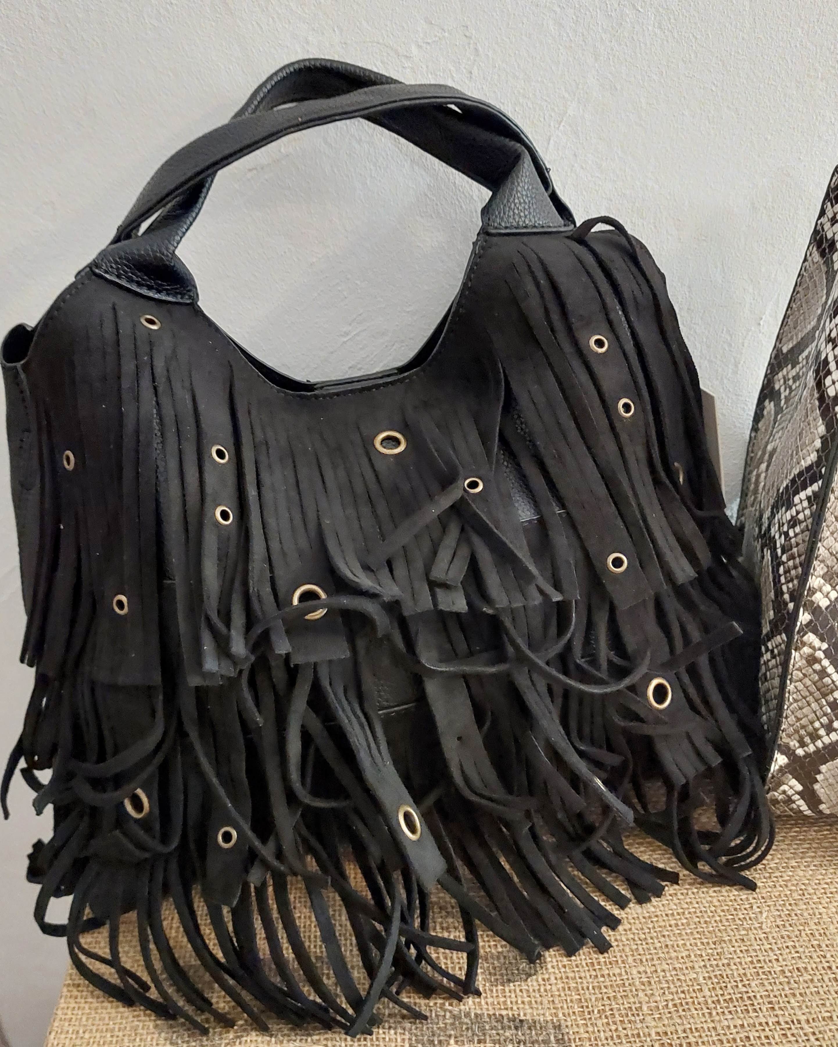 Sac à main- simili cuir à franges MARRAKECH