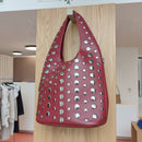 Sac à Main Casablanca - Sac Épaule Simili Cuir Clouté Forme Cloche