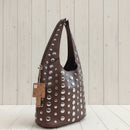 Sac à Main Casablanca - Sac Épaule Simili Cuir Clouté Forme Cloche