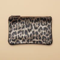 Pochette Planier Cuir Irisé Fermeture Zip 10x15 cm