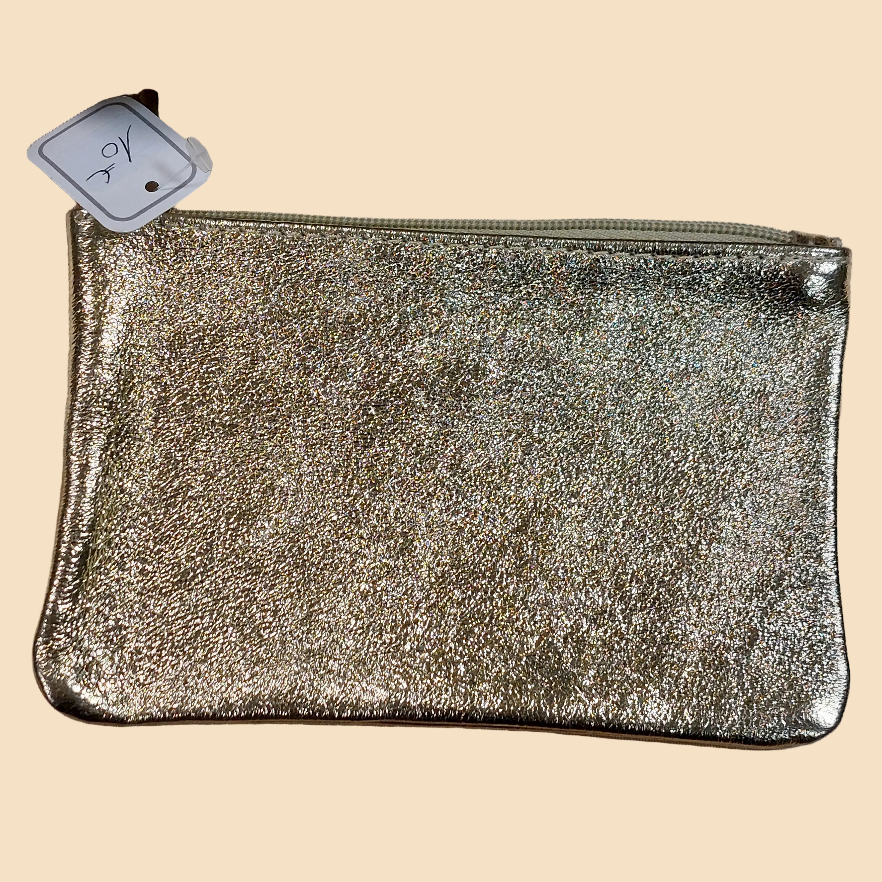 Pochette Planier Cuir Irisé Fermeture Zip 10x15 cm