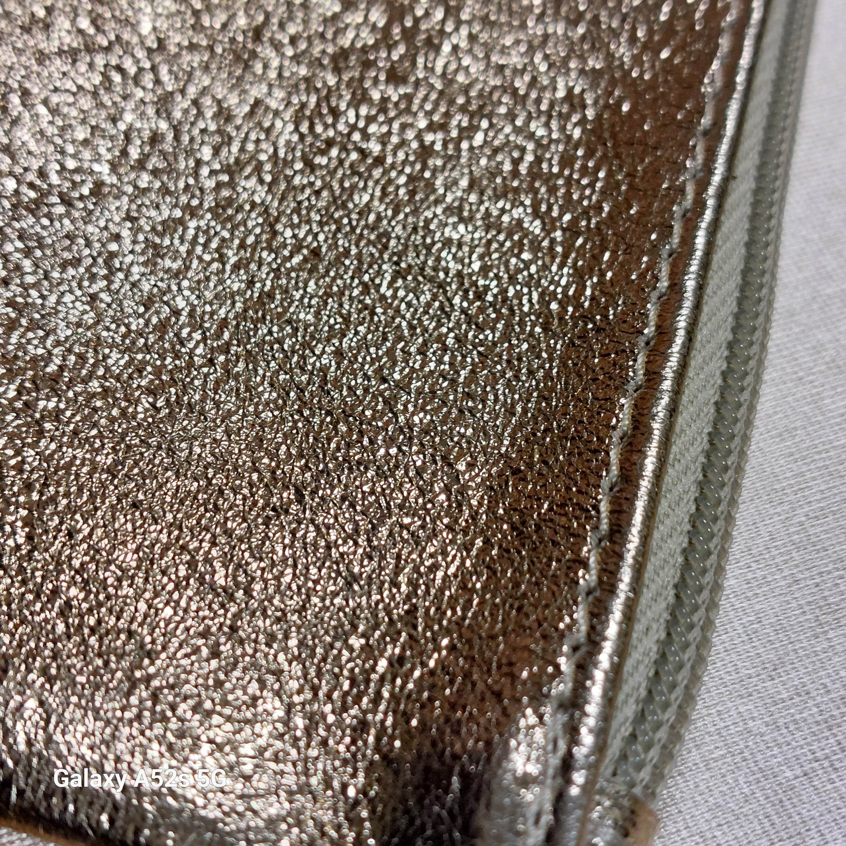 Pochette Planier Cuir Irisé Fermeture Zip 10x15 cm