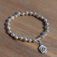 Bracelet Saména Élastiqué Acier avec Pampilles - Manchette Tendance
