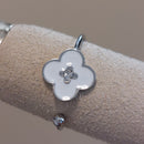 Bague Paz - Bague Réglable Acier Inoxydable Argenté Trèfle