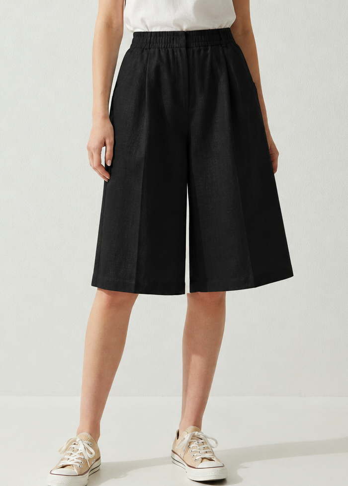 Bermuda Chic Berdy — Taille Élastique 2 Poches Taille Unique 34/40