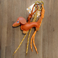 Bijou de sac Bill brique - porte-clés chien teckel rouge brique fantaisie