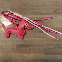 Bijou de sac Bill fuchsia - porte-clés chien teckel rose fuchsia fantaisie