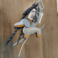 Bijou de sac Bill gris - porte-clés chien teckel accessoire fantaisie 