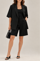 Blazer Elandro Oversized — Manches Courtes Non Cintré 95% Polyester Taille 36 à 46