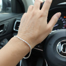 Bracelet Coba en argent 925 porté au poignet - maillons torsadés raffinés