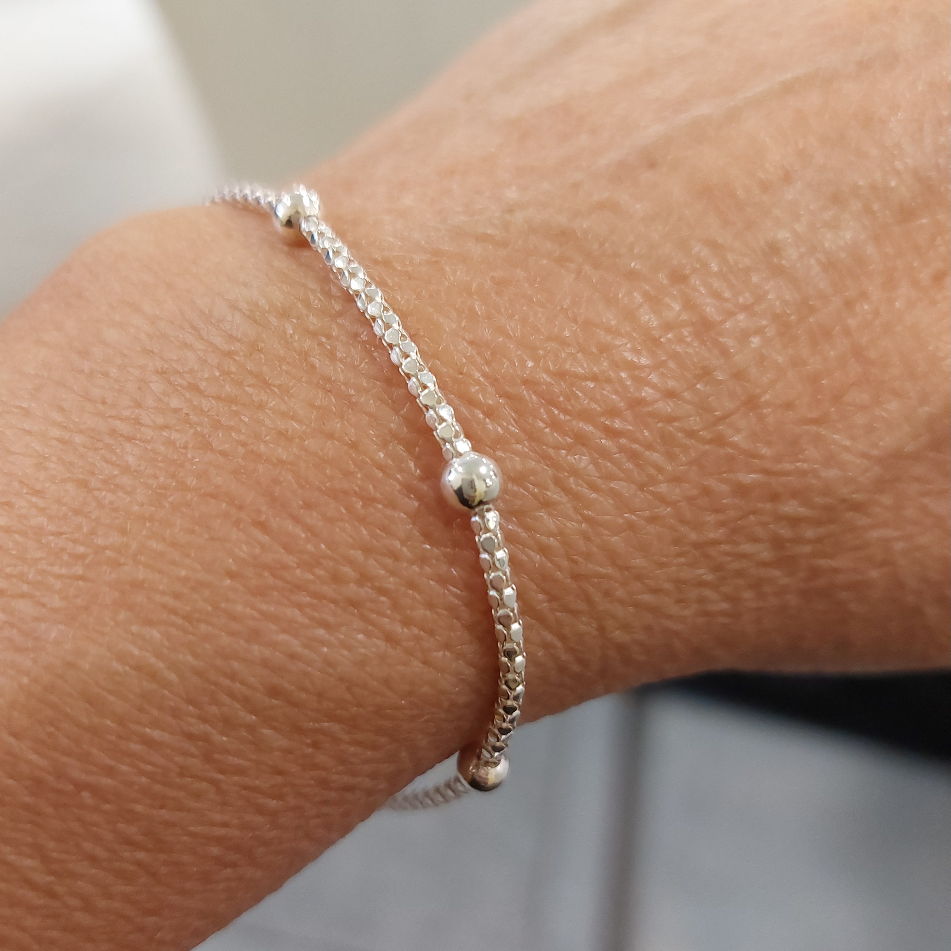 Bracelet SAYIL Argent 925 - Bracelet Femme Maillon Snake Fine