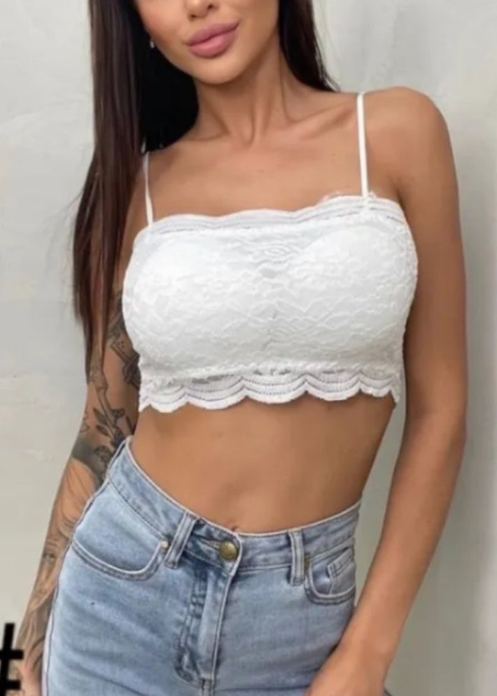 Brassière Dentelle Adila — Bretelles Fines Mousses Amovibles Femme 34/42