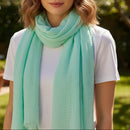 INEVA-CHECHE VISCOSE UNIE-CHECHE VERT AQUA COTON-PARÉO VISCOSE UNI-PARÉO COTON VERT AQUA SUR CARRY LE ROUET