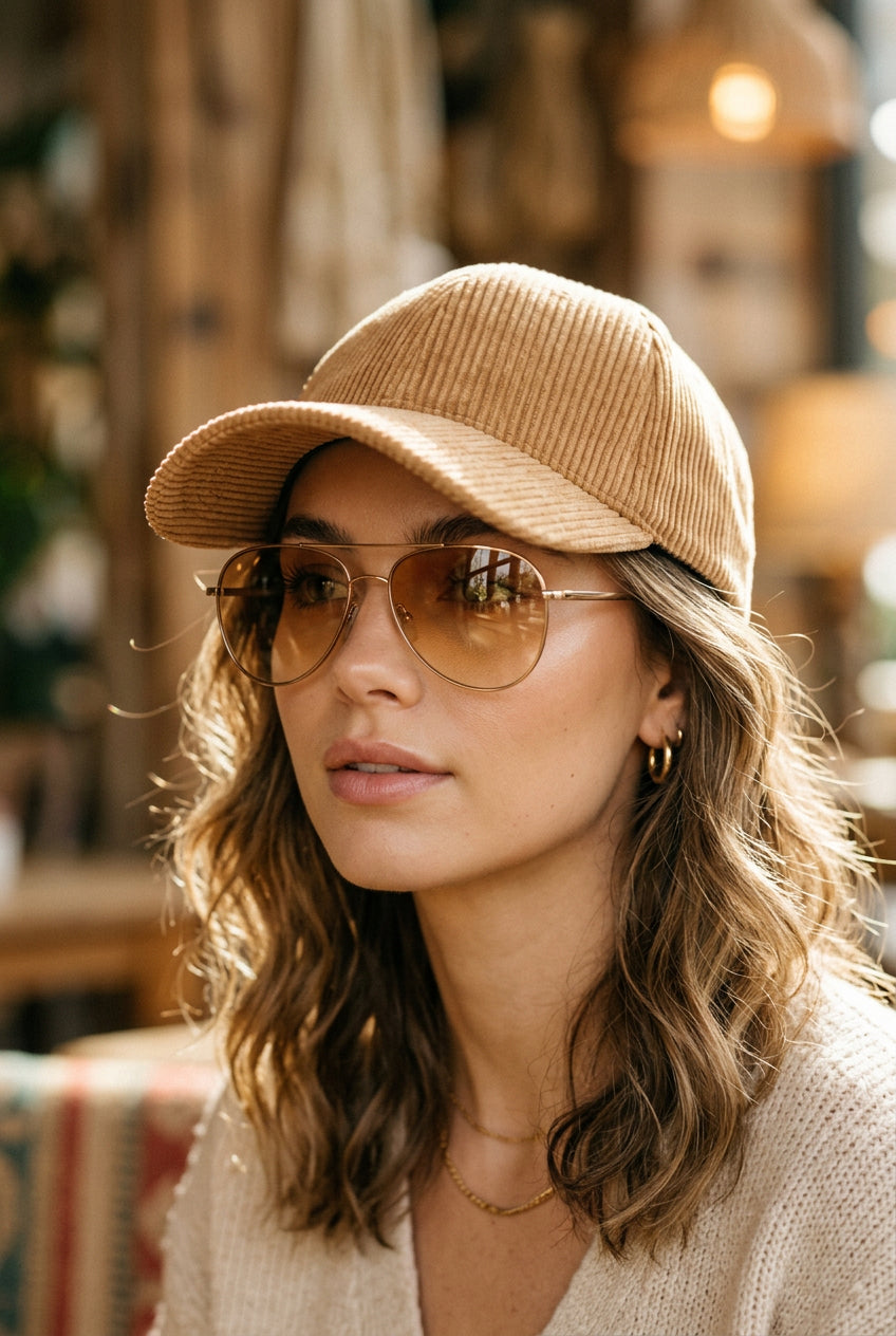 Casquette Velours Côtelé Dallas — Baseball Réglable Femme