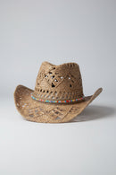 Chapeau cowboy tressé ajouré Billings Modèle 4 — perles colorées et strass, unisexe — ineva
