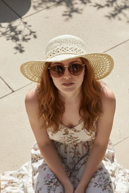 Chapeau Paille Capeline BB — Souple Pliable Réglable Style Brigitte Bardot
