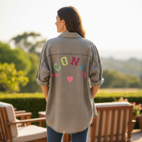 Chemise Sosso – Chemise Oversized Voile Coton Flocage ICONIC Grande Taille Femme