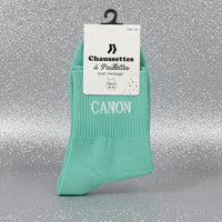 Chaussettes paillettes Choyette Canon – coloris Vert, taille unique 36/42
