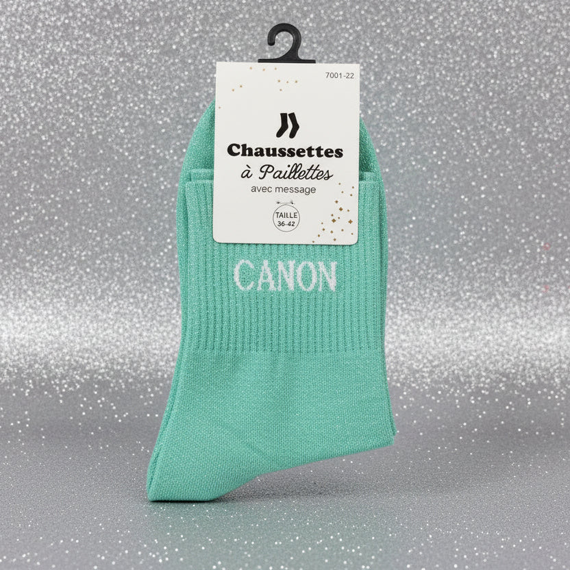 Choyette – CANON | Chaussettes Paillettes Message