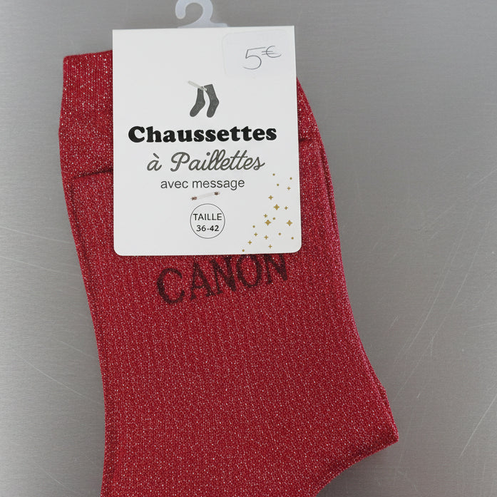 Choyette – CANON | Chaussettes Paillettes Message