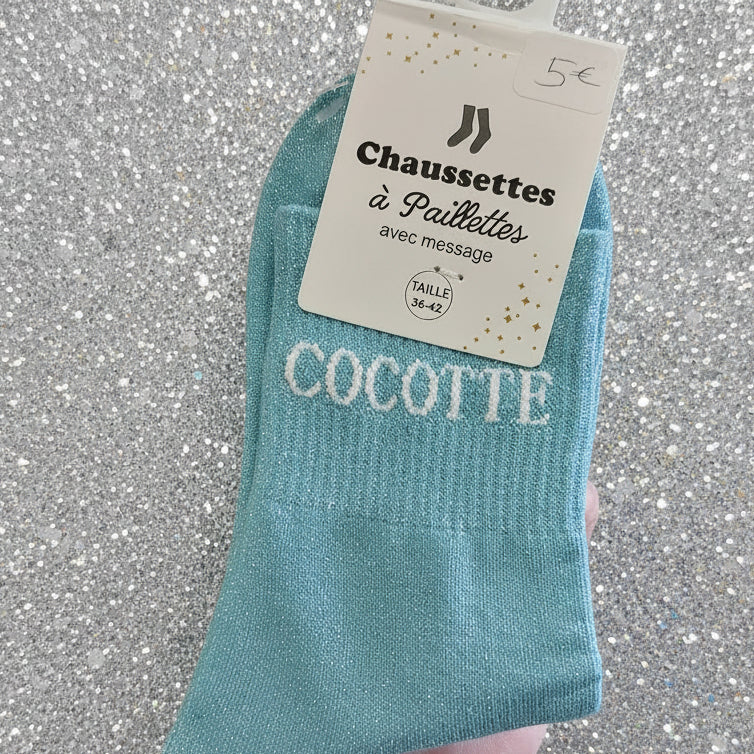 Choyette Cocotte – Chaussettes à Paillettes Femme