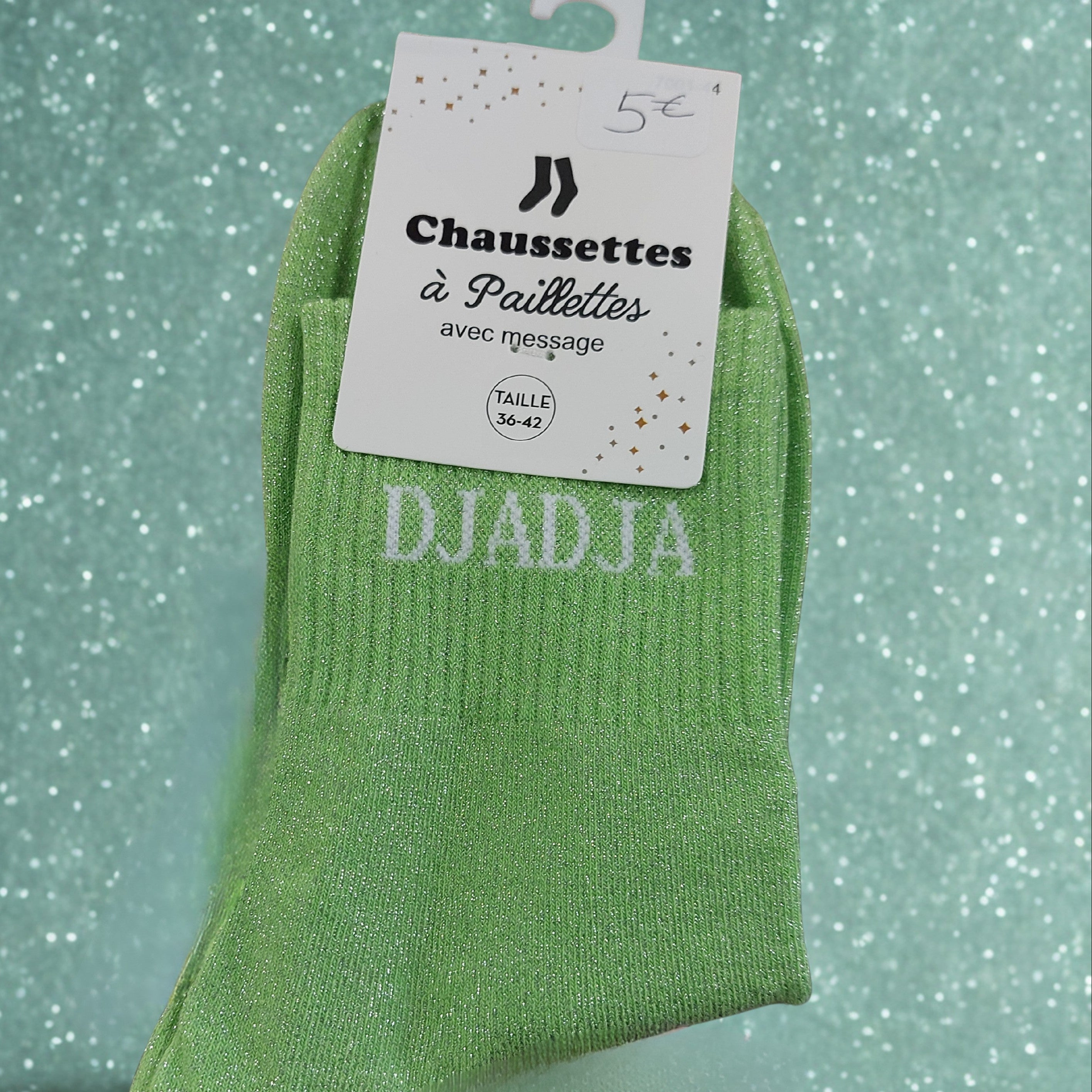 Choyette – Djadja | Chaussettes Paillettes Message
