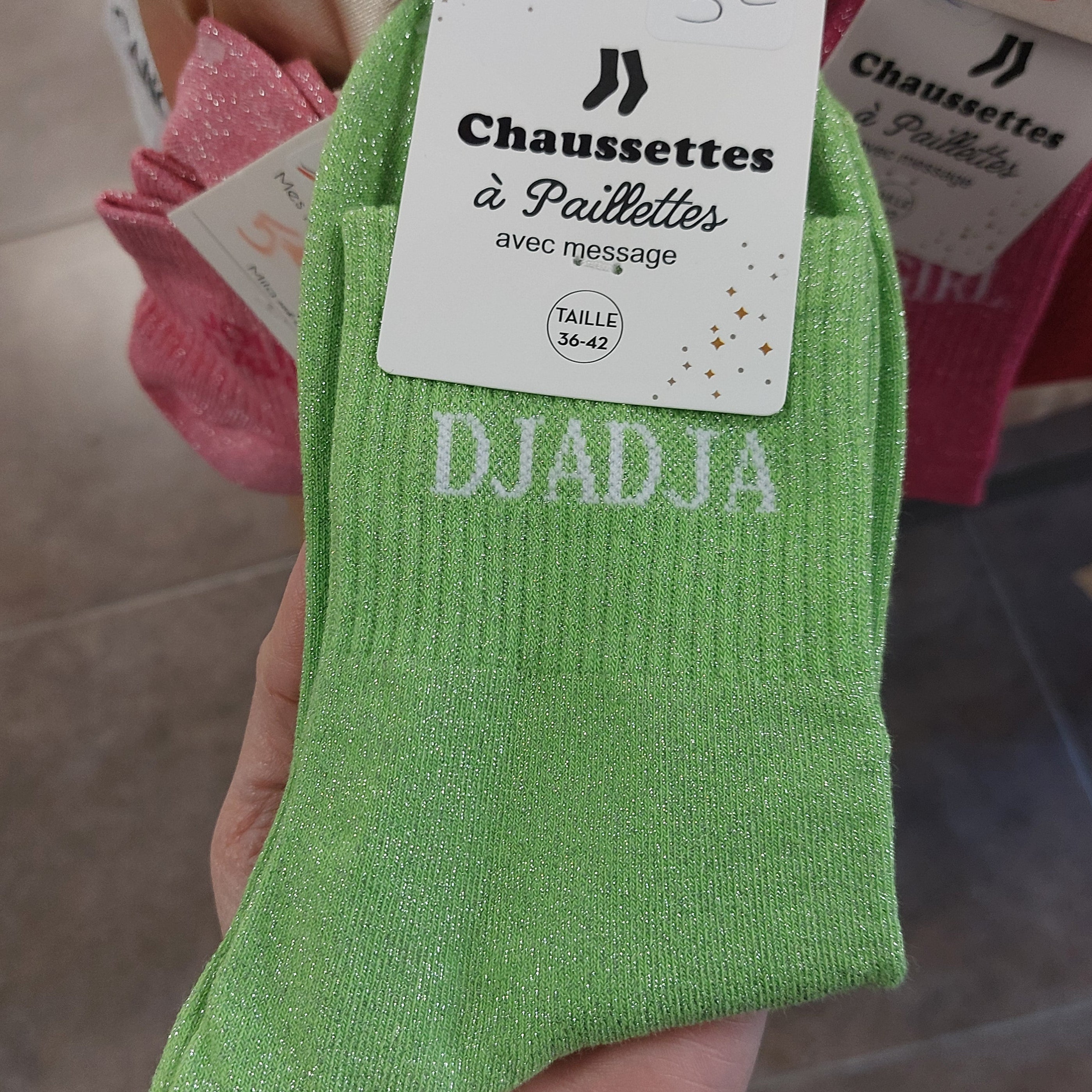 Choyette – Djadja | Chaussettes Paillettes Message