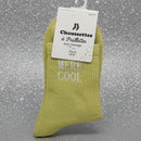Chaussettes paillettes Choyette Mère cool – coloris Jaune, taille unique 36/42