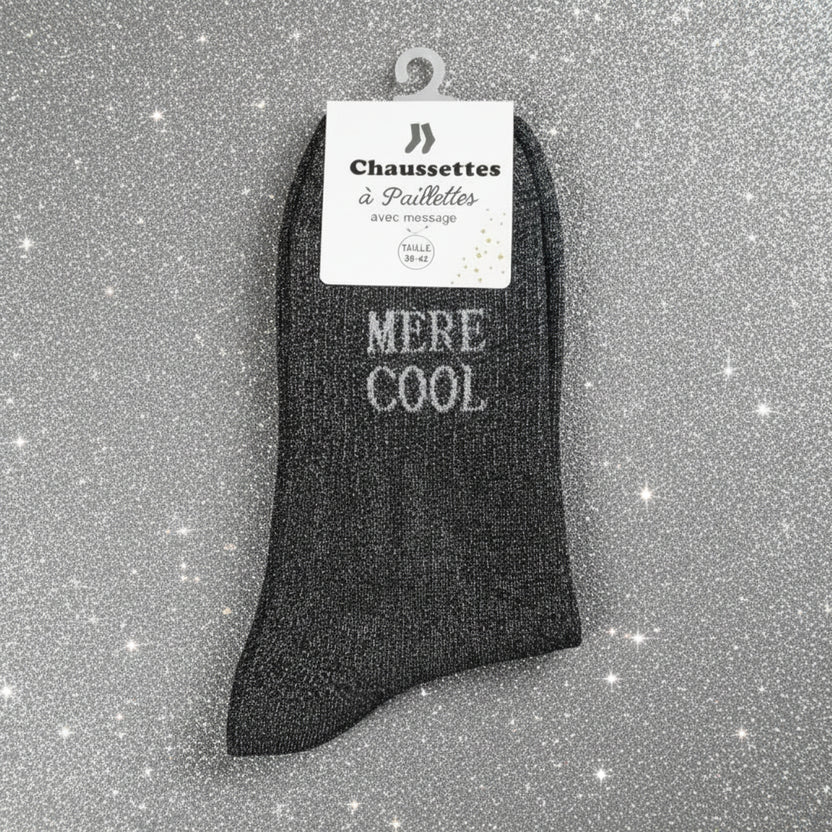 Choyette – MERE COOL | Chaussettes Paillettes Message