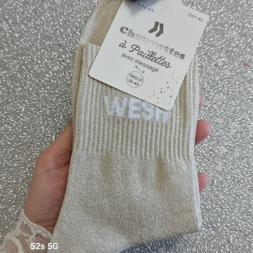 Choyette Wesh – Chaussettes à Paillettes Femme