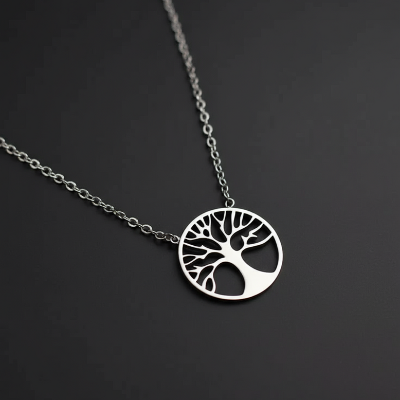 Collier Pula Arbre de Vie Acier Inoxydable Doré - Pendentif Symbolique Femme