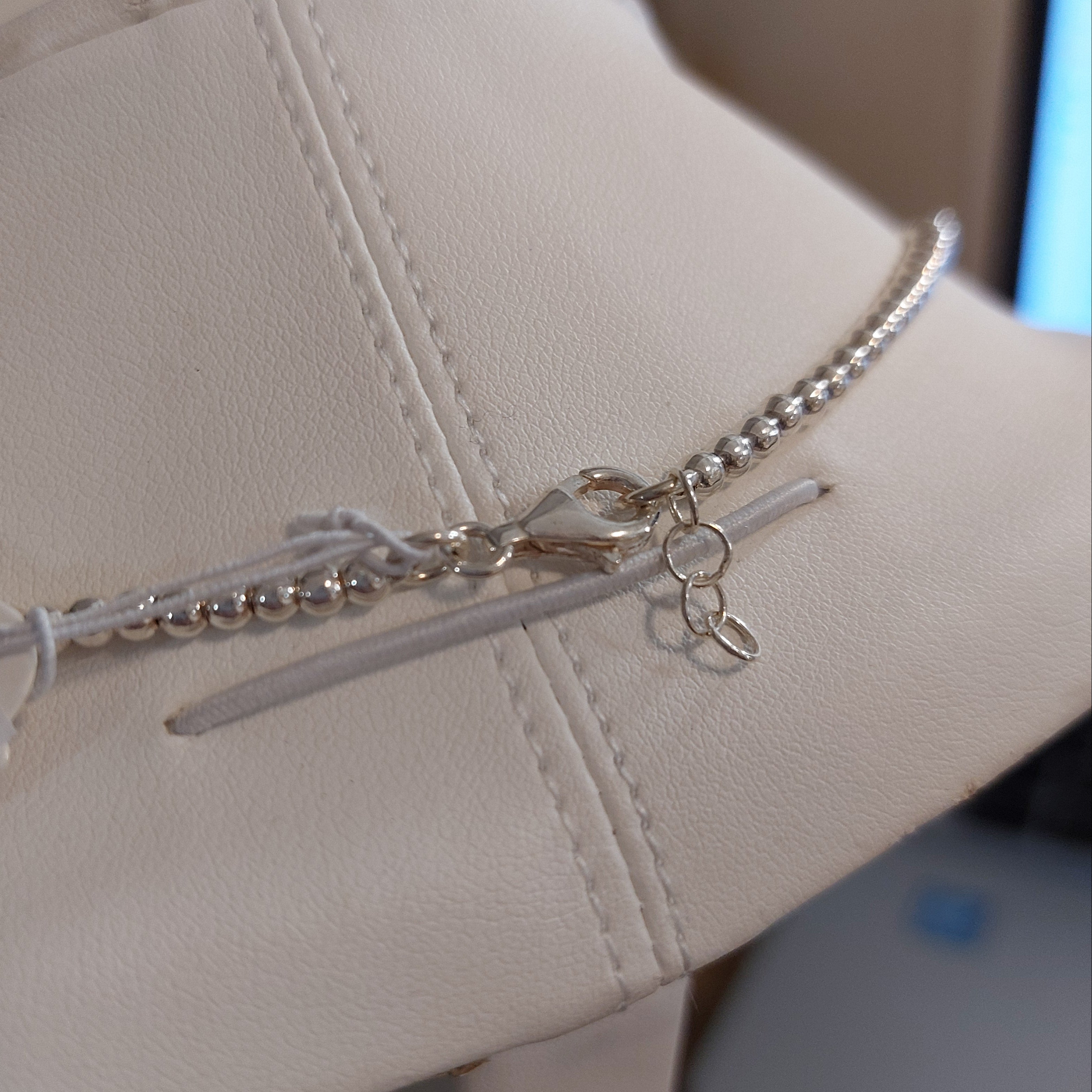 Fermoir ajustable collier argent 925 KABAH - rallonge 1,5cm