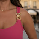Détail bretelles fantaisie maillons chaîne combinaison Aurélia - ineva