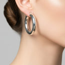 Créoles Balam Argent 925 - Boucles d'Oreilles Femme 3cm