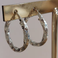 Créoles Kukulcan Argent 925 - Boucles d'Oreilles Torsadées Cabossées 2,1cm