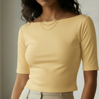 Crop Top Loko – Sport & Casual Col Bateau