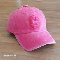 Casquette PONTEAU Baseball Cap Femme avec Initiale C - Coton Délavé