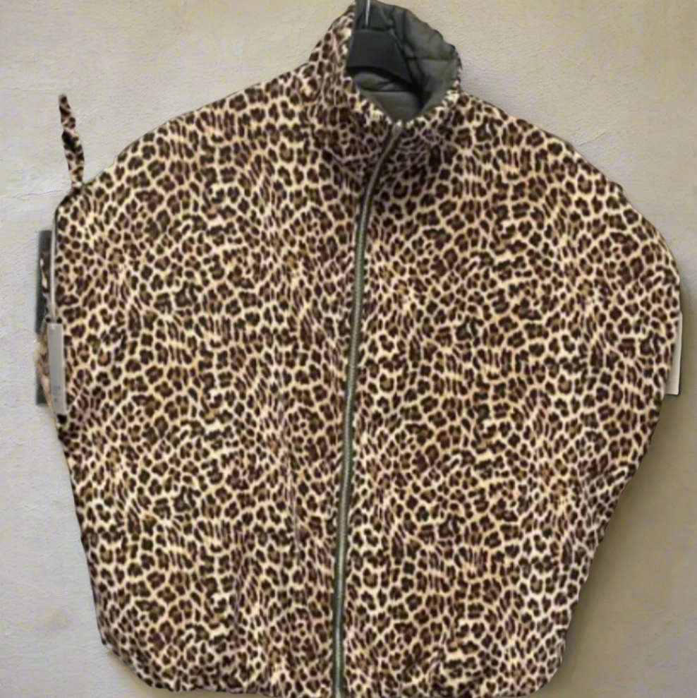 Doudoune ALIX Sans Manches Femme | Réversible Léopard | Oversized