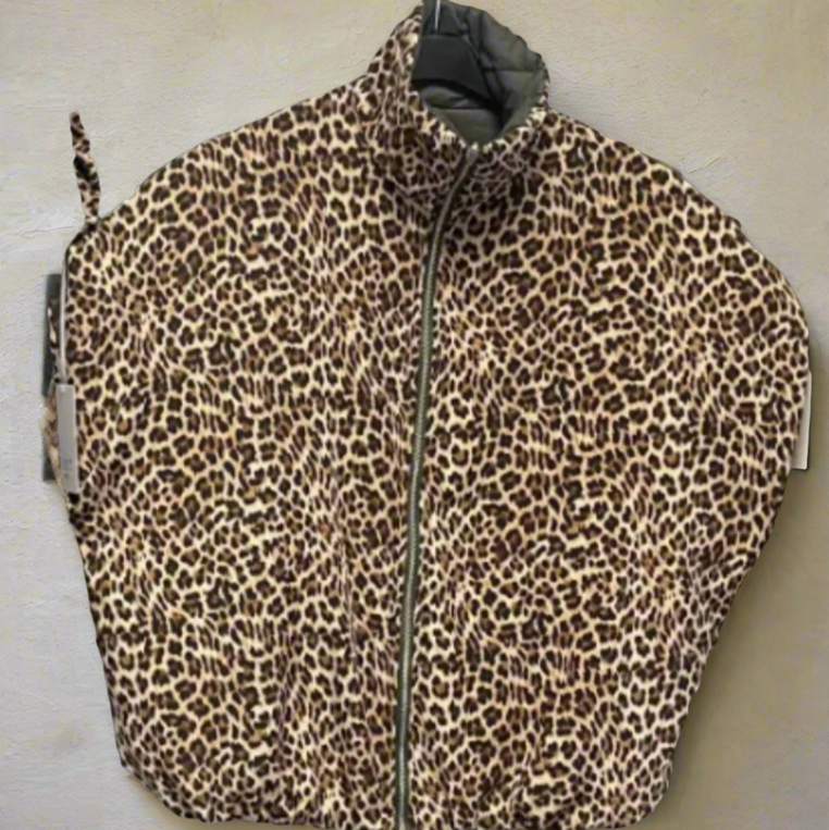 Doudoune ALIX Sans Manches Femme | Réversible Léopard | Oversized