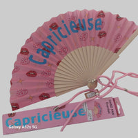 Éventail Bois Message Abanito — Humoristique Bandoulière Handmade Cadeau