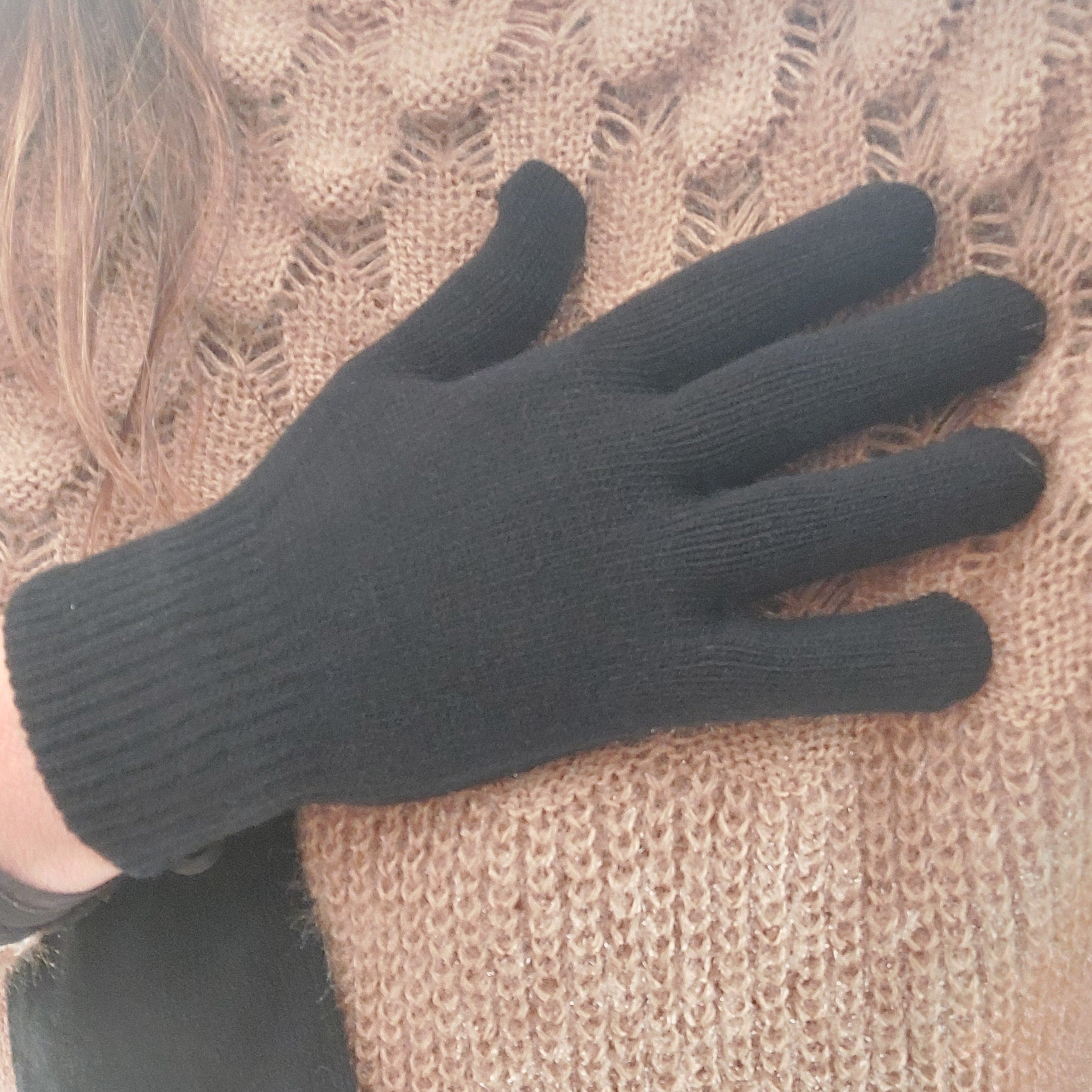 Gants Magic femme - Maille Noir