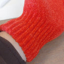 Détail texture gants Tignes - chenille douce extensible poignet élastique