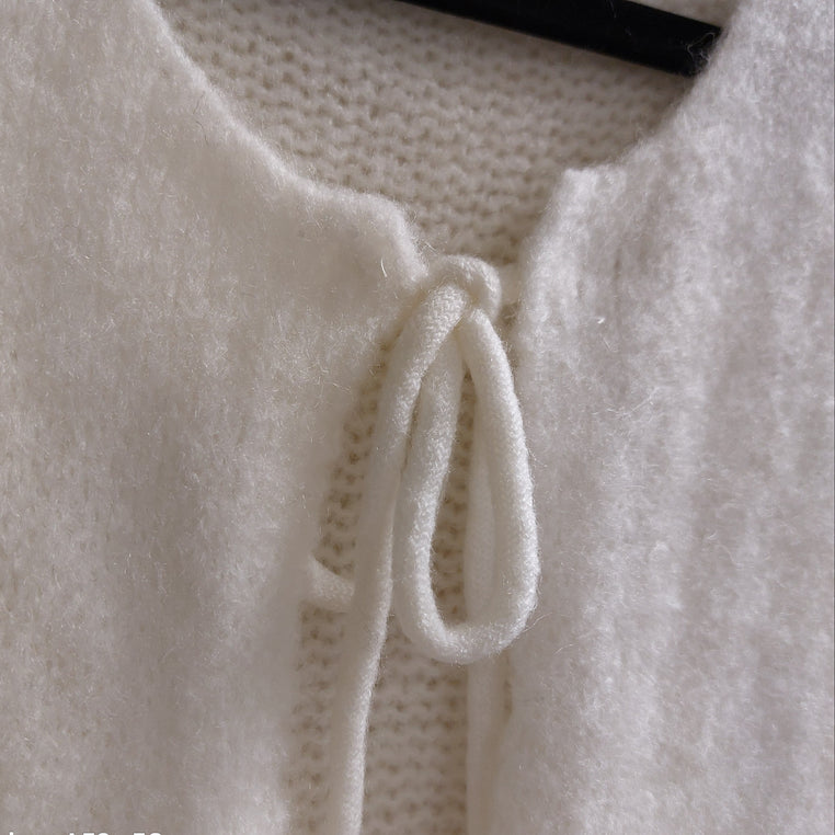 Gilet Aldo Sans Manches Maille - Attaches Liens Devant Oversize