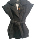 Gilet YORI matelassé sans manches femme - Détail broche amovible et finitions
