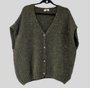 Gilet BERNY - Gilet Cocooning Femme Maille Souple Fil Or